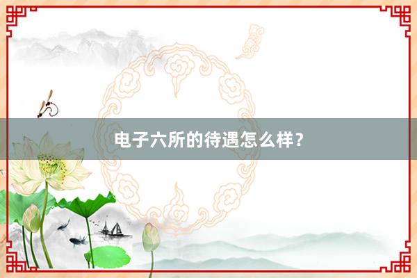 电子六所的待遇怎么样？