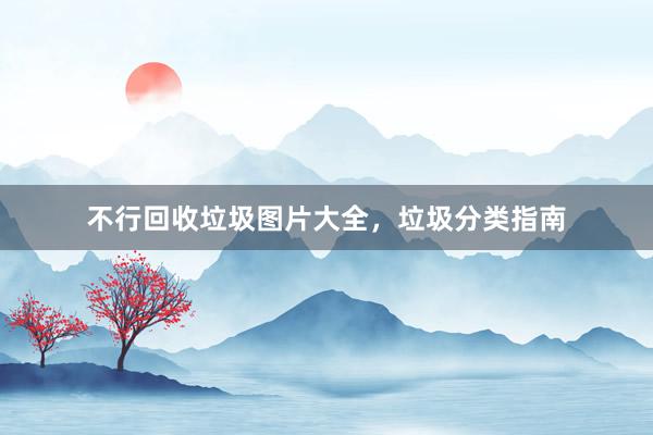 不行回收垃圾图片大全，垃圾分类指南